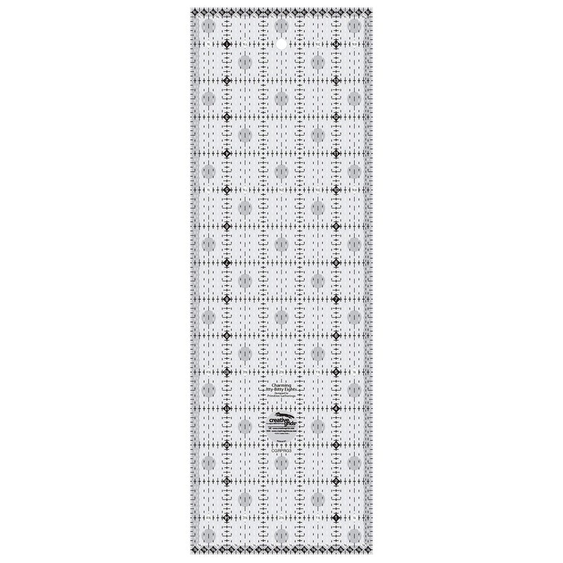 Creative Grids Charming Itty-Bitty Eights 5in x 15in Quilting Ruler â€“ CGRPRG3 â€“ Made in USA, Non-Slip Grip Acrylic Quilting, Sewing, Crafting, Patchwork Ruler for Measuring & Cutting Fabric - Image 1